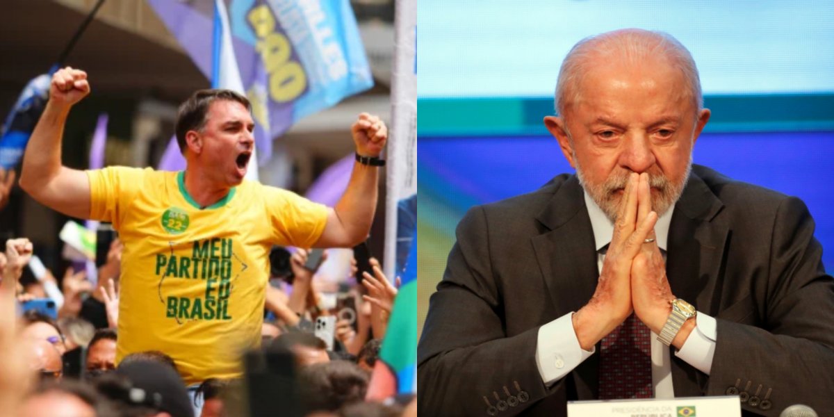 Flávio Bolsonaro abre seis pontos sobre Lula na primeira pesquisa do 2º turno