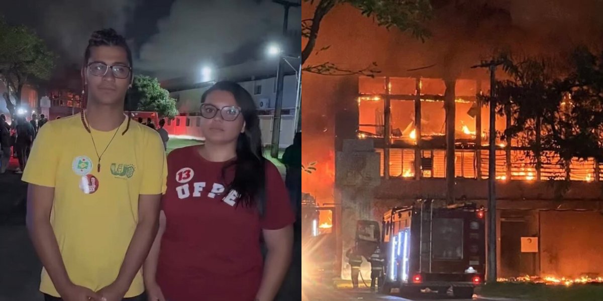 Estudantes da UFPE desmentem narrativa de atentado após incêndio em prédio da universidade