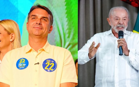 Pesquisa Ipespe aponta Flávio com 52,7% e Lula com 47,3% dos votos válidos no 2º turno