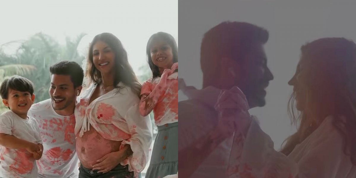 Após separação, Arthur Aguiar e Jheny Santucci se beijam ao descobrir sexo do segundo filho