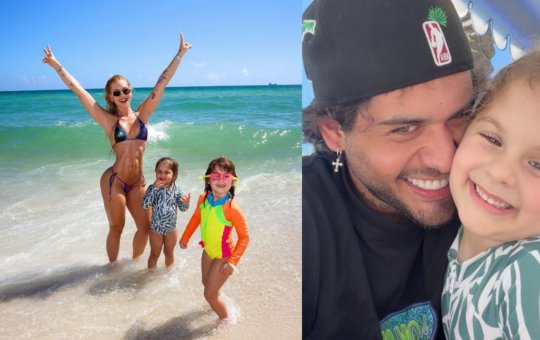 Virginia se reúne com Zé Felipe e filhos em Miami após término com Vini Jr.