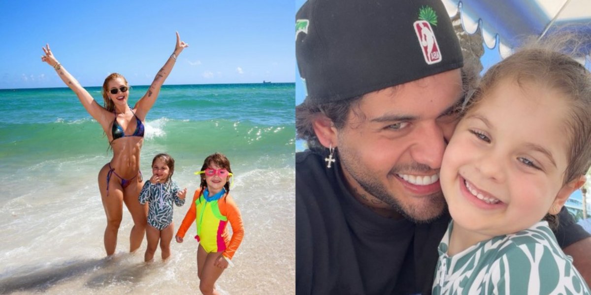 Virginia se reúne com Zé Felipe e filhos em Miami após término com Vini Jr.