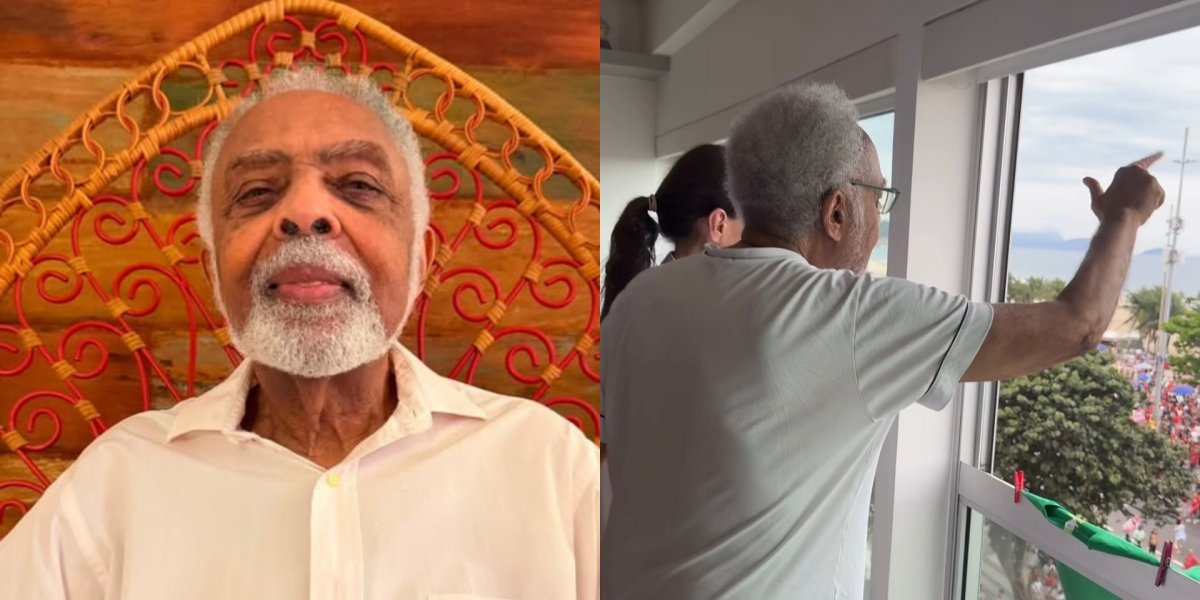 Gilberto Gil faz o “L” na janela e empolga público em ato pró-Lula no Rio  de Janeiro