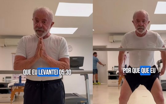 Aos 80 anos, Lula mostra boa forma ao fazer agachamentos e levantar pesos na academia