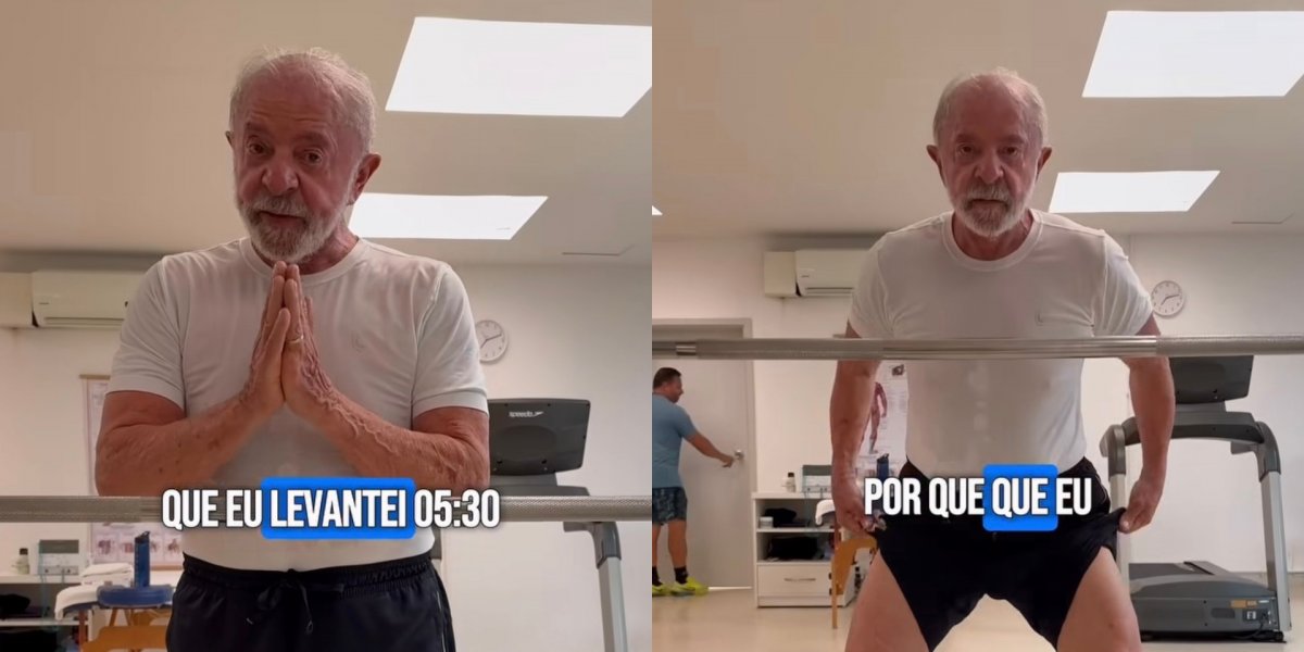 Aos 80 anos, Lula mostra boa forma ao fazer agachamentos e levantar pesos na academia