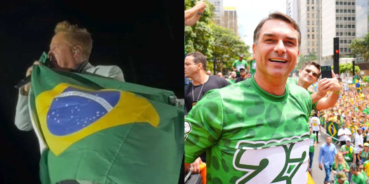 Leonardo declara apoio a Flávio Bolsonaro durante show e defende voto no 22