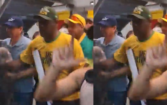 Apoiador de Flávio Bolsonaro é barrado em metrô de SP sob gritos de “recua, fascista, recua”