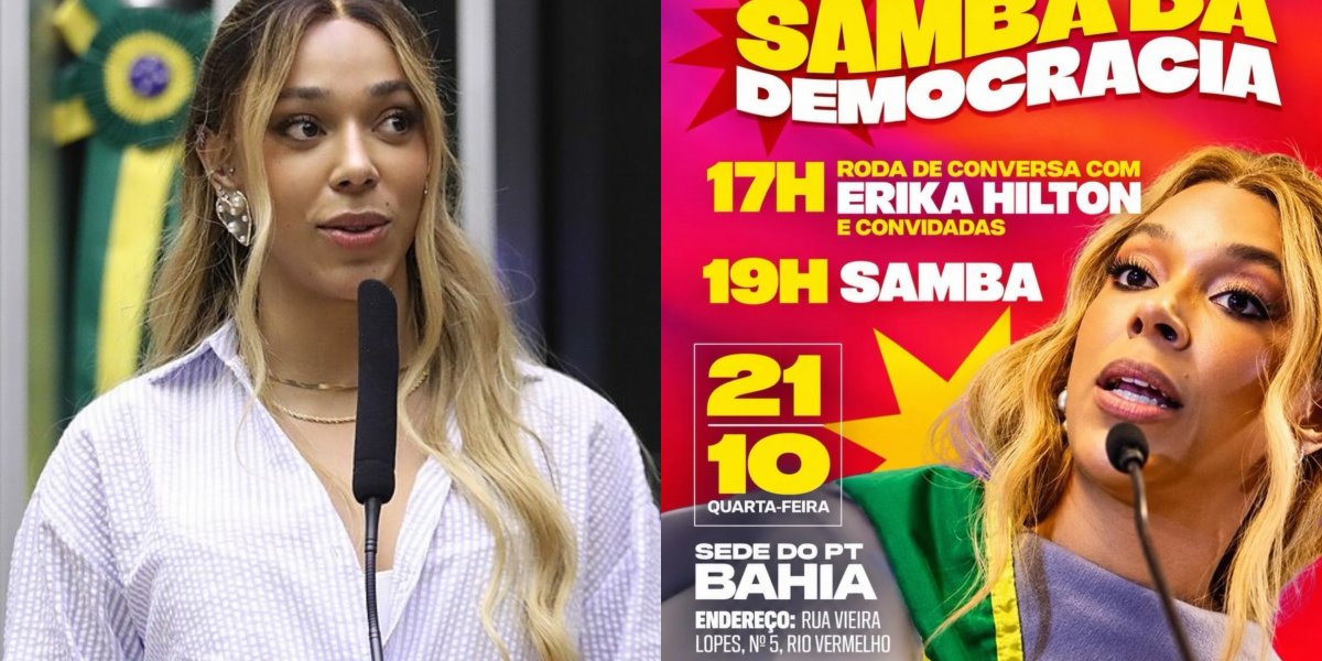 Erika Hilton estará em Salvador nesta quarta-feira para participar de mobilização a favor de Lula