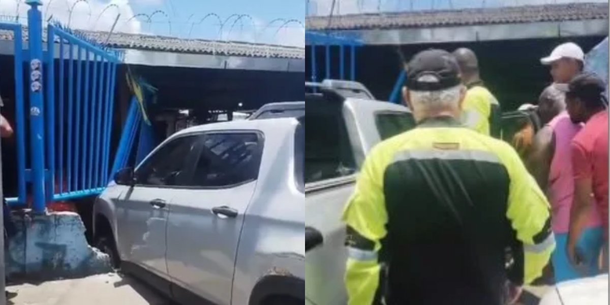 Feirante fica ferido após veículo bater em muro e invadir área da Feira de São Joaquim