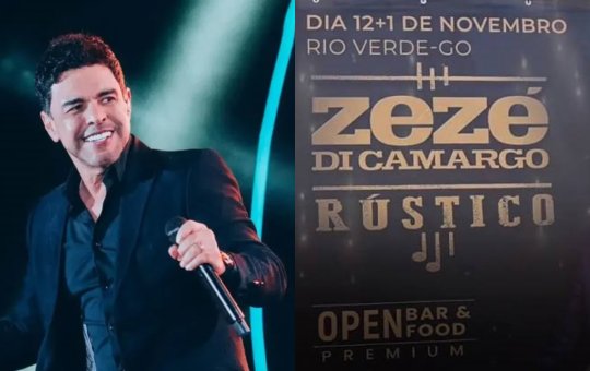 Show de Zezé Di Camargo em Goiás troca dia 13 por '12+1' e repercute na internet
