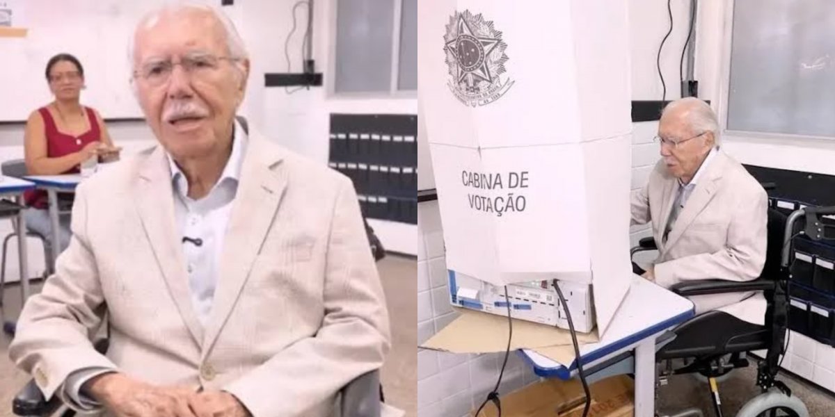 José Sarney celebra voto após cirurgia e diz estar feliz por participar das eleições