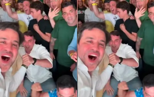 Durante virada temporária nas eleições, Pablo Marçal registra comemoração de Flávio Bolsonaro