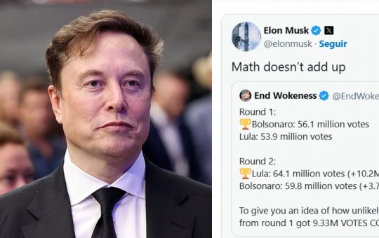 Elon Musk questiona vitória de Lula e diz que “a matemática não fecha”