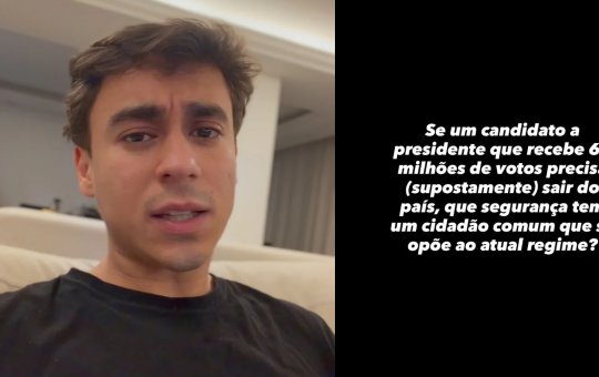 Nikolas apaga publicação sobre Flávio e inclui “supostamente” ao falar de saída do país