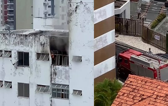 Incêndio atinge apartamento no bairro da Graça, em Salvador