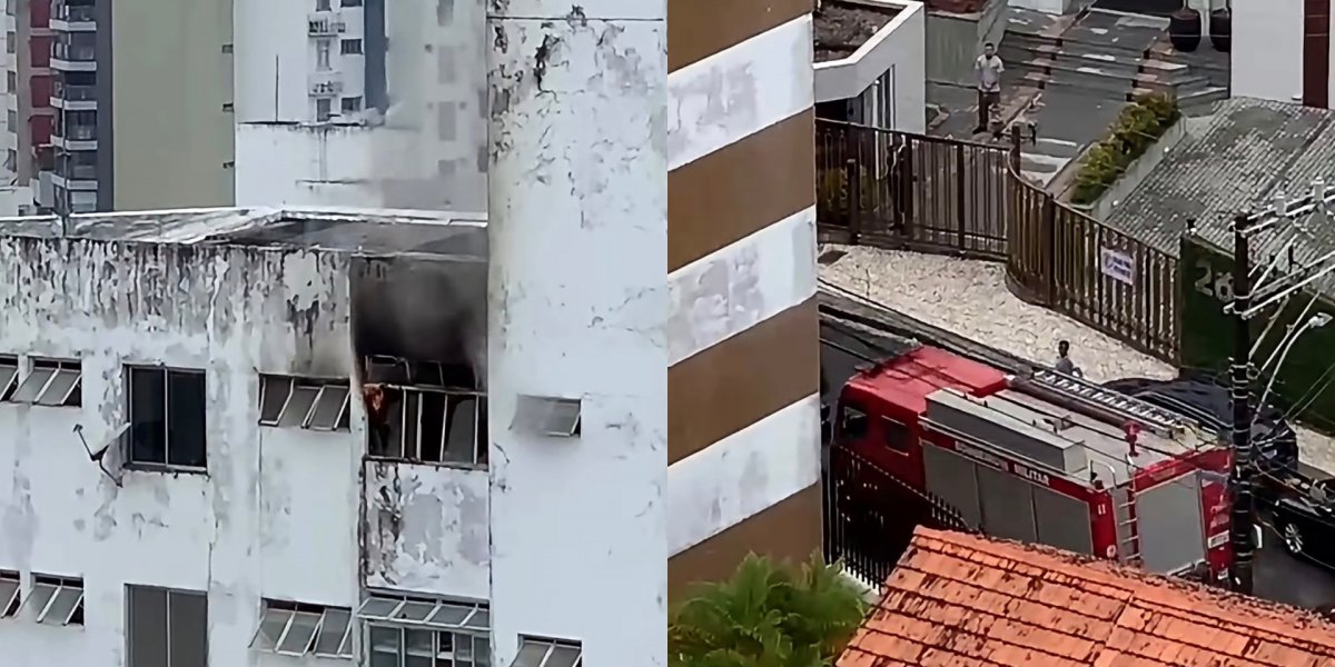 Incêndio atinge apartamento no bairro da Graça, em Salvador