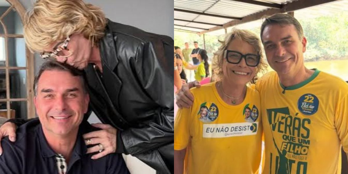 Mãe de Flávio Bolsonaro lamenta saída do filho para os EUA: “Meu coração sangra”