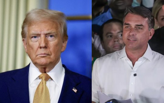  Trump evita comentar carta em que Flávio Bolsonaro se declara “presidente eleito” do Brasil