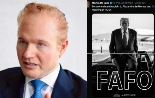 Advogado ligado a Trump marca Lula e Moraes em postagem com imagem de Trump e mensagem enigmática: “FAFO”