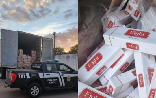 Polícia apreende R$ 1 milhão em cigarros contrabandeados