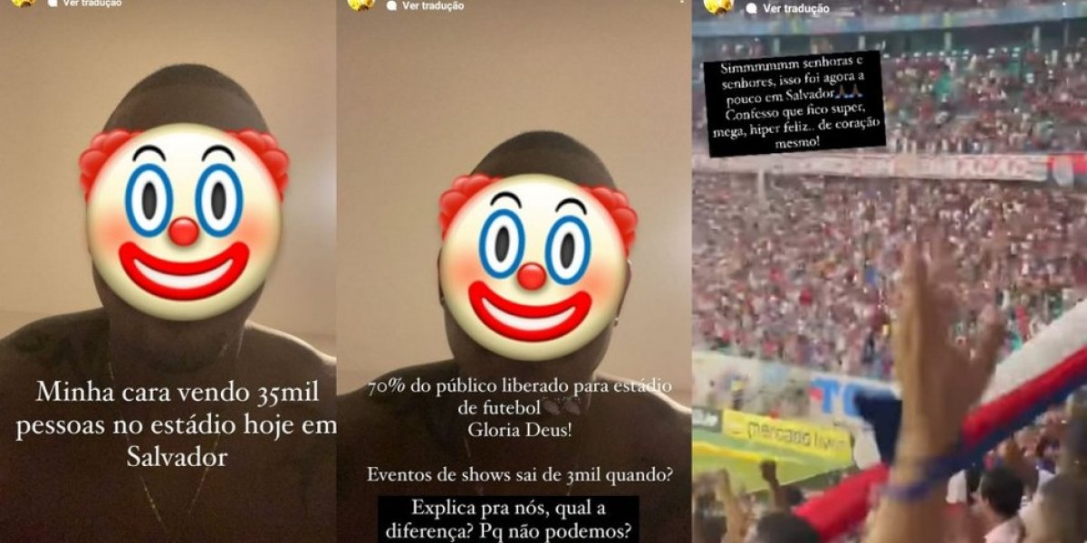 Leo Santana critica público em estádios e questiona: "Por que não podemos?"