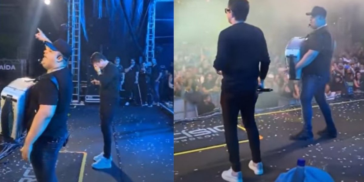 Público protesta contra presença de DJ Ivis em show de Tarcísio do Acordeon