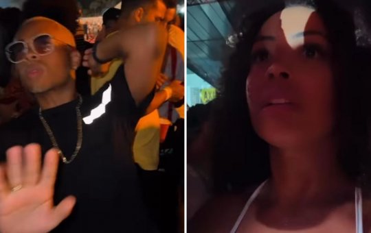 Separados, Cristian Bell e Rafaela Moreira curtem o mesmo evento em Salvador